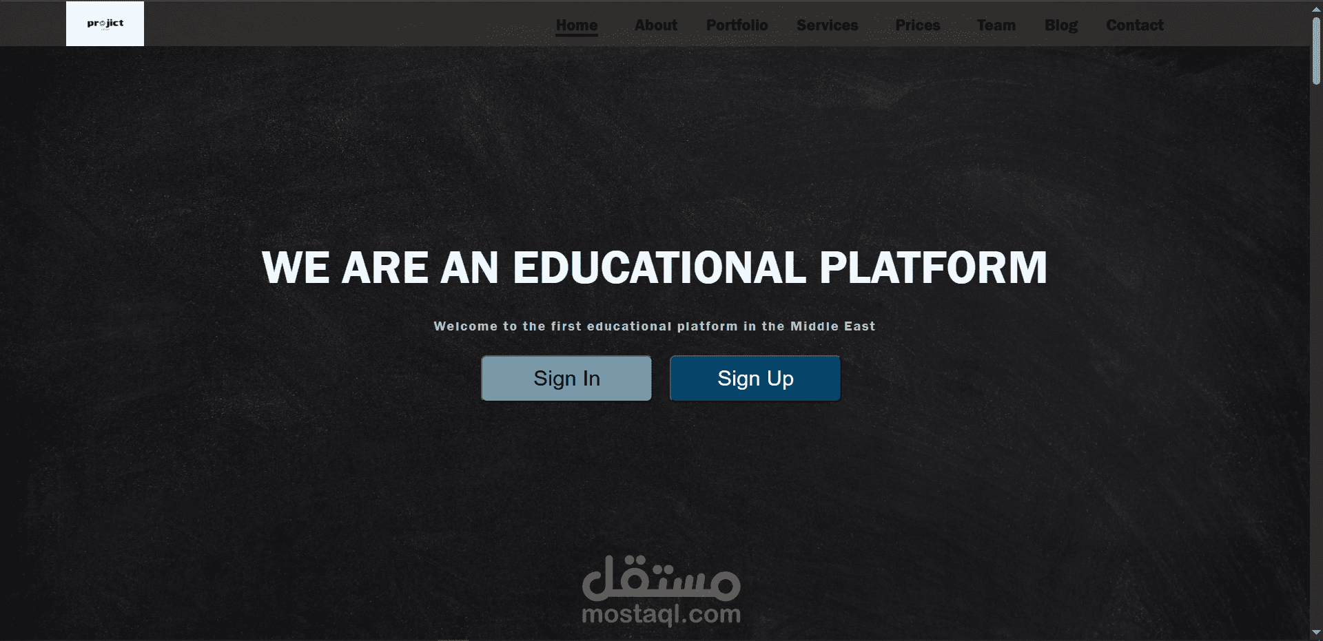 simple education page