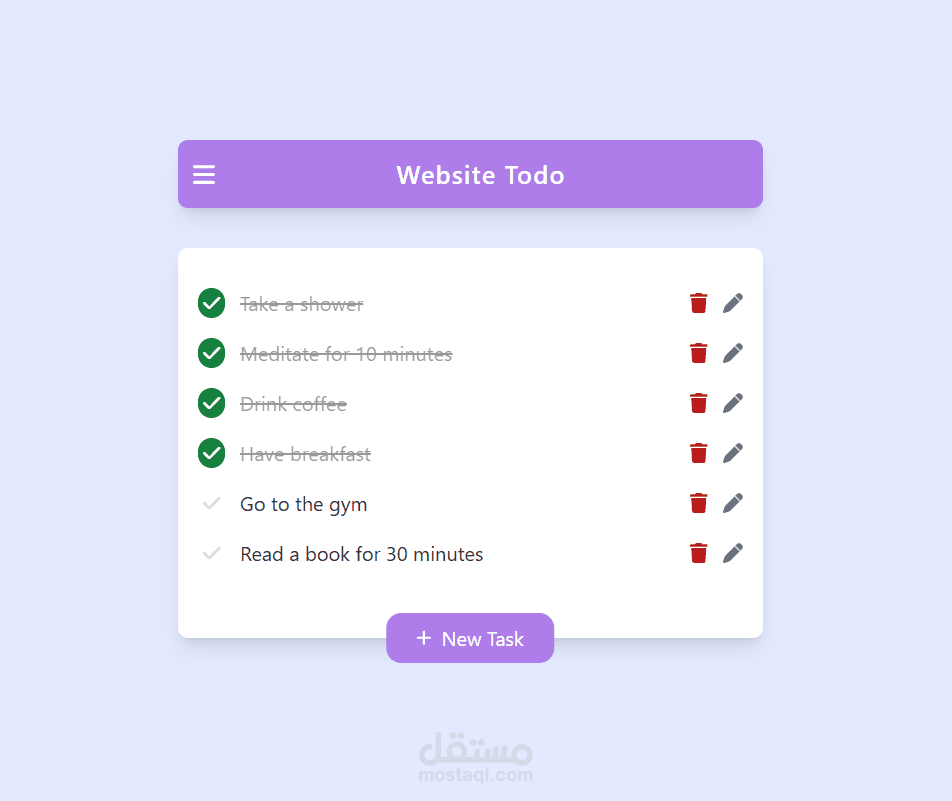 تطبيق To-Do List متكامل بـ React مع حفظ تلقائي للبيانات