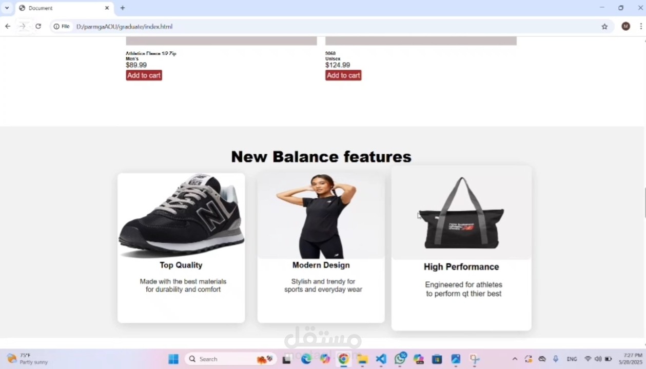 E-commerce Website Demo – Front-End Development (HTML, CSS, JS)