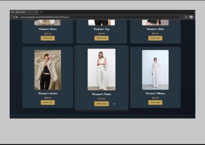 E-commerce Website Demo – Front-End Development (HTML, CSS, JS)