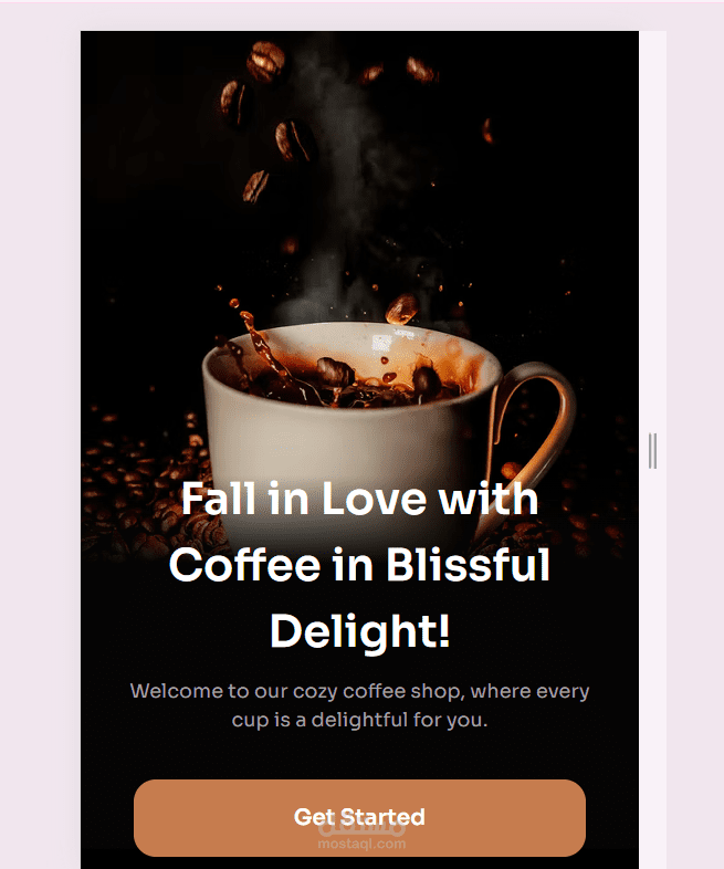 Coffe shop website - frontend