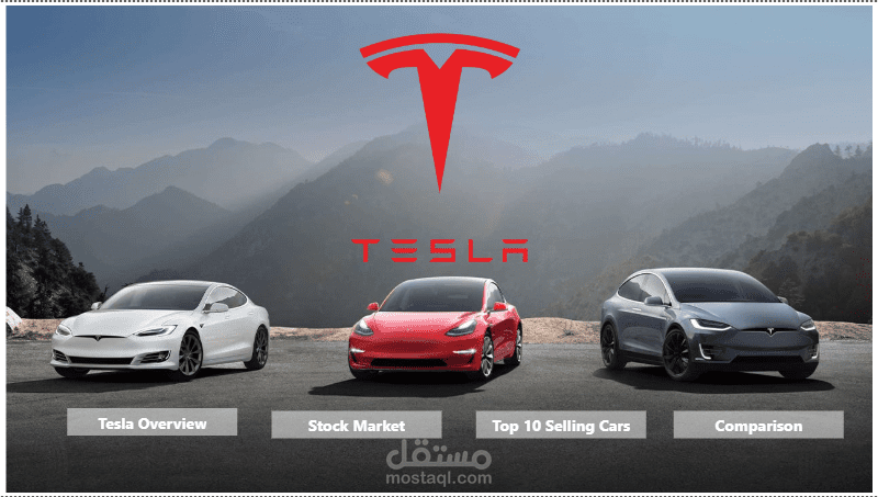 داشبورد عن Tesla Stock Market