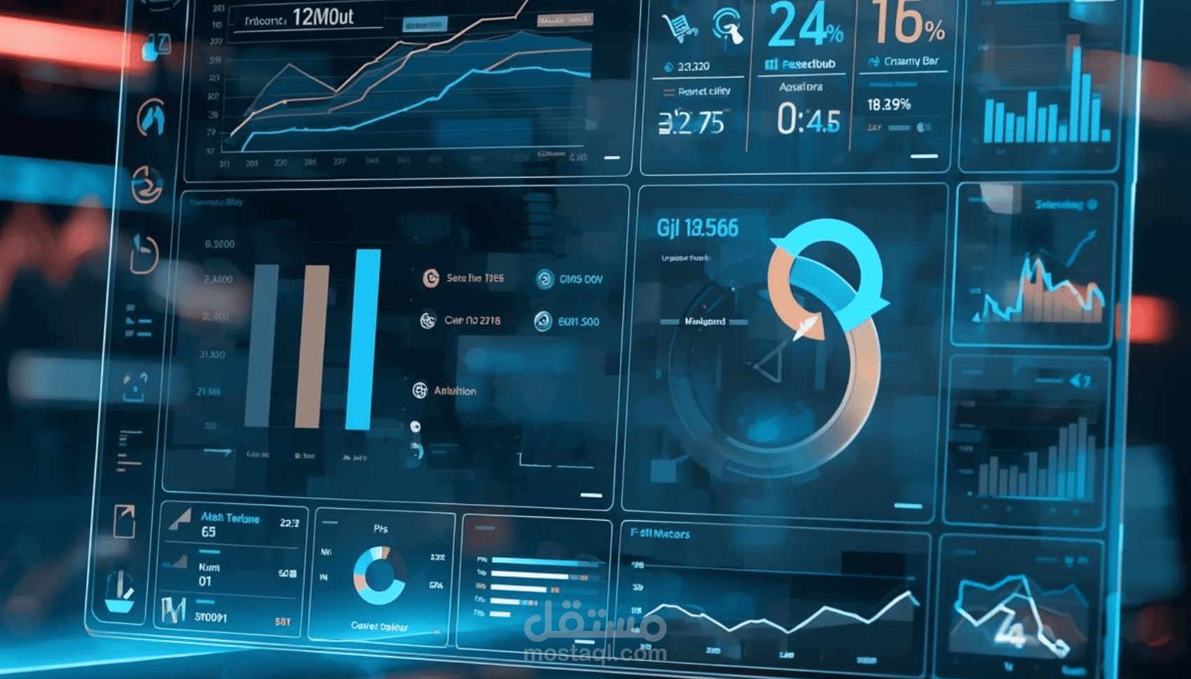 عمل dashboard تفاعليه باحترافيه و دقه عاليه
