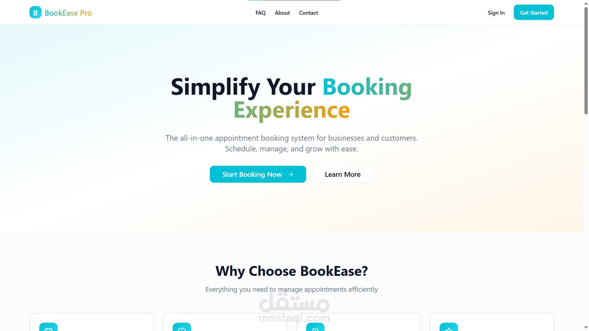 نظام حجز مواعيد احترافي – Booking & Appointment System كامل ومتجاوب للشركات والدكاترة والجيم
