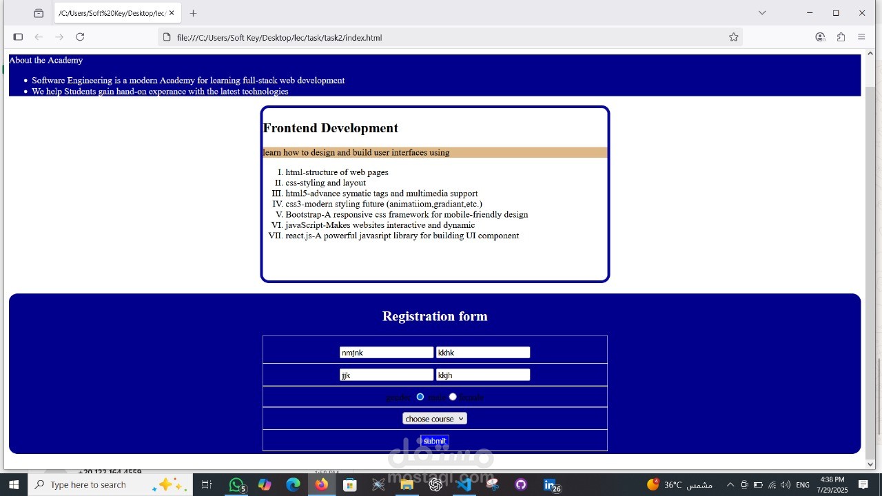 start project