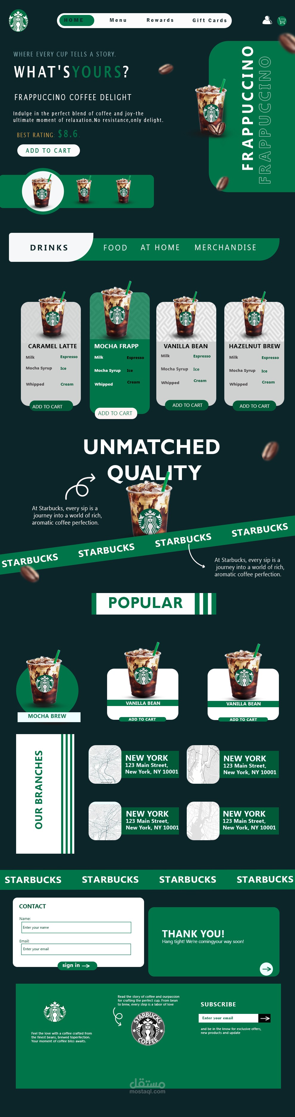 Starbucks Website UI/UX Design