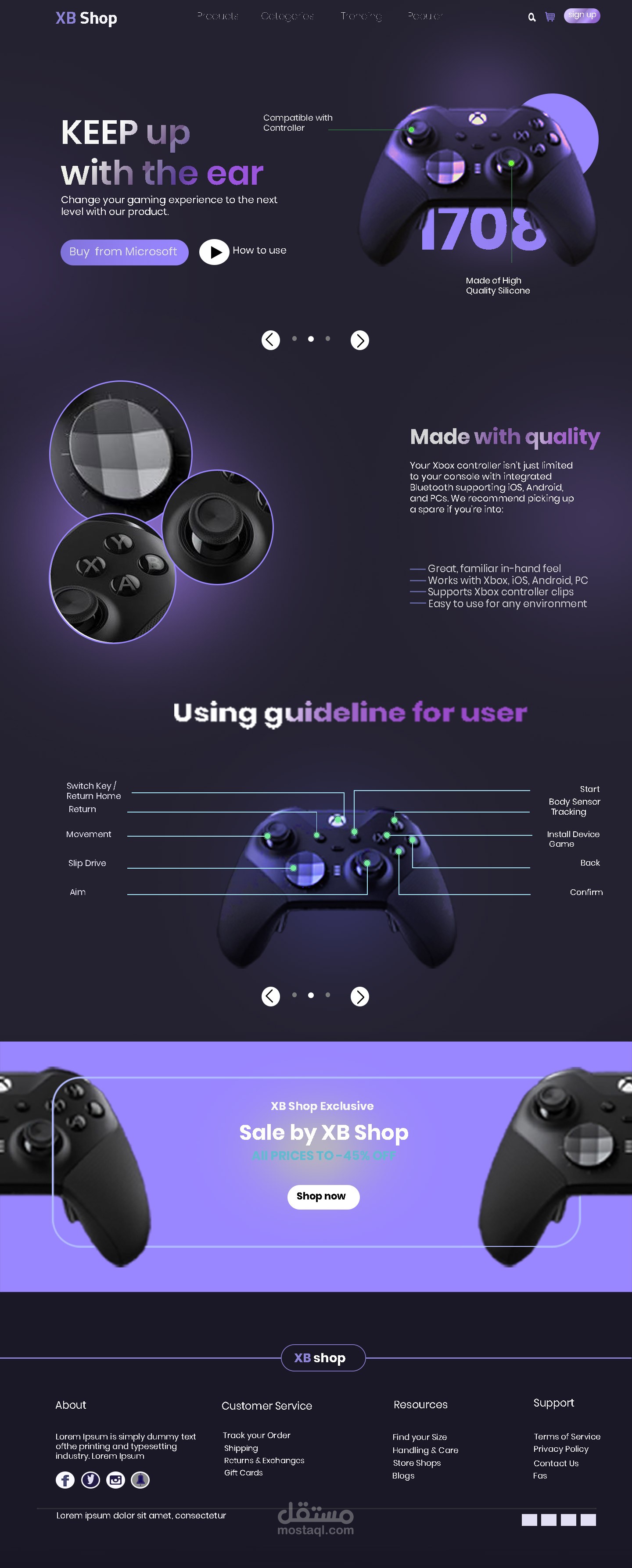 Gaming Website UI/UX Design