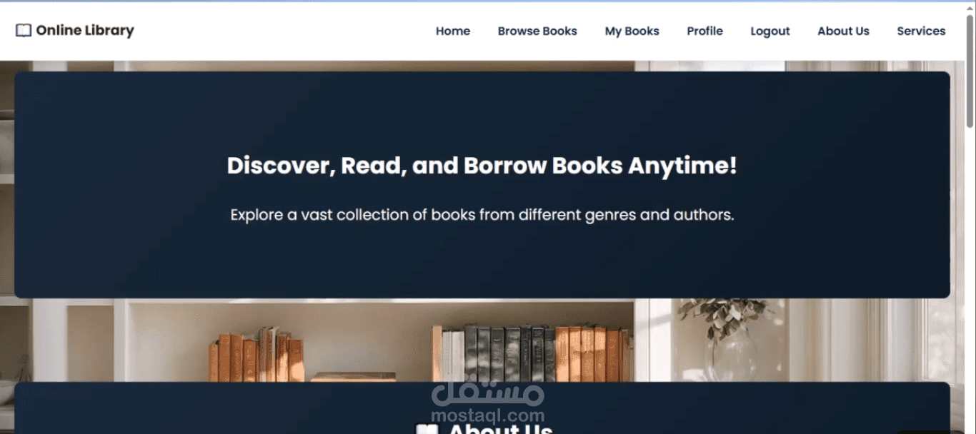 Online Library Website