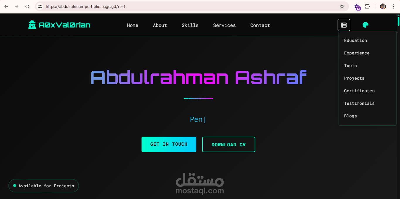 My portfolio website