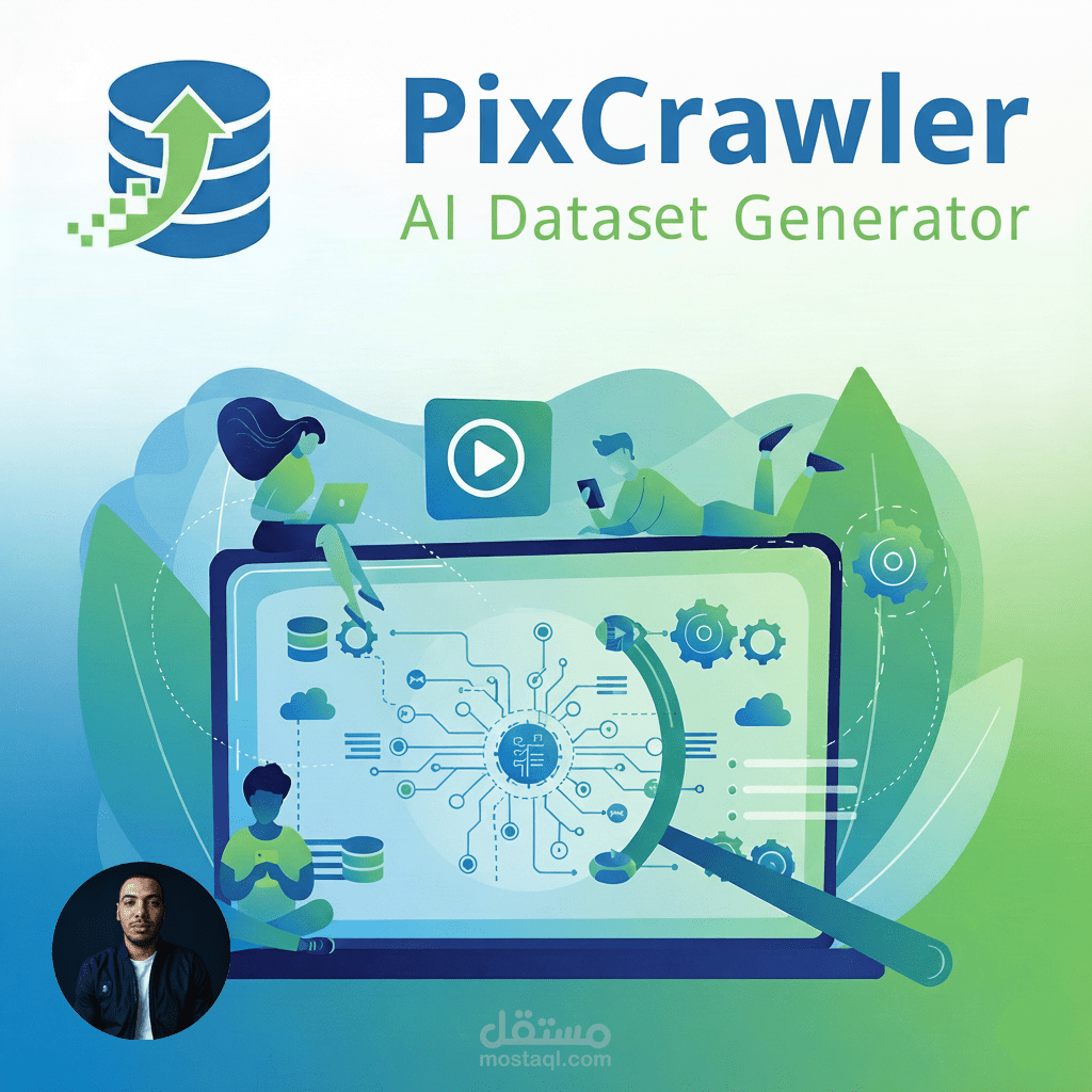 PixCrawler: منصة ذكية متكاملة لبناء مجموعات بيانات الصور لتعلم الآلة (SaaS)