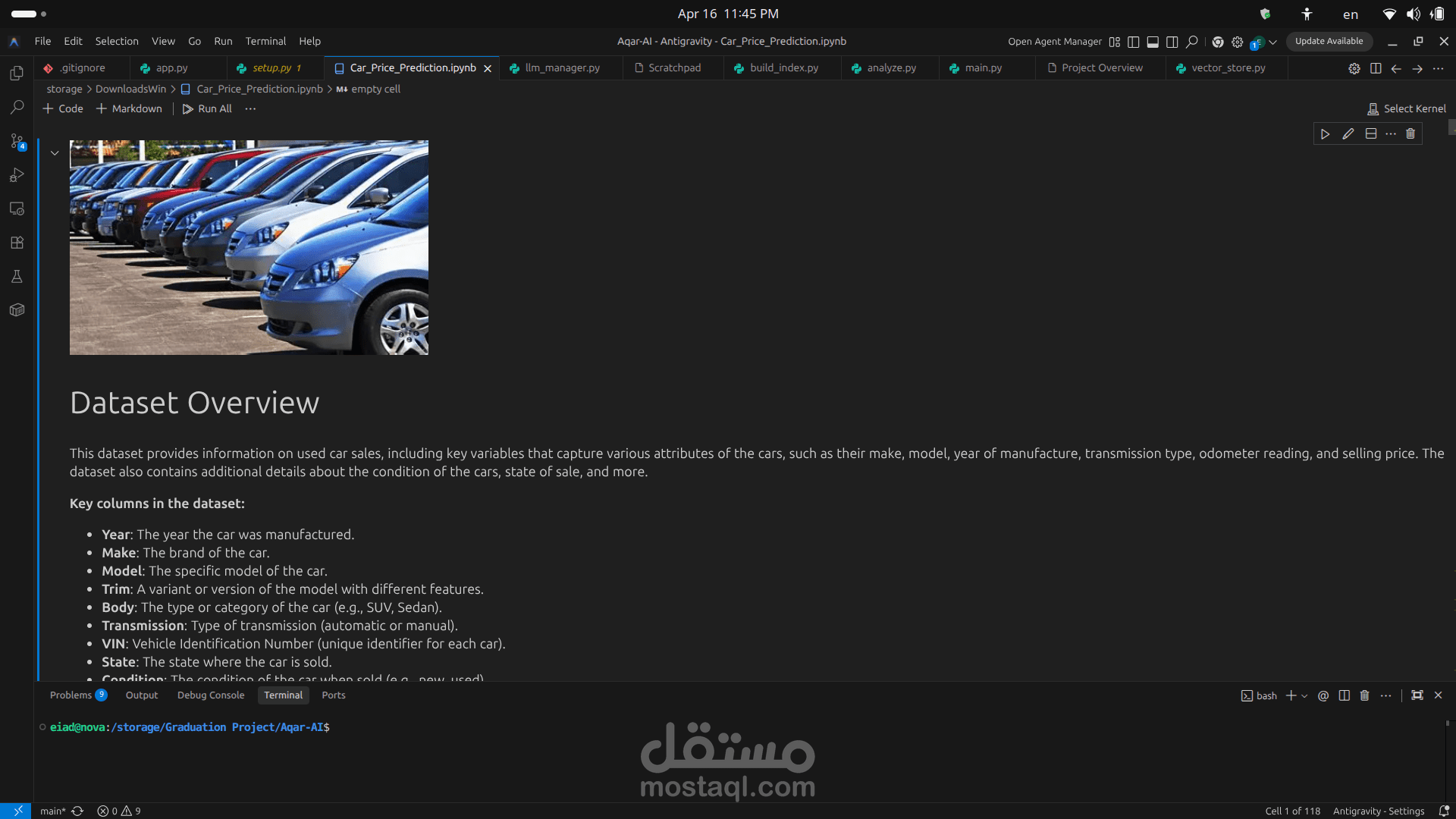 نموذج توقع أسعار السيارات باستخدام التعلم الآلي