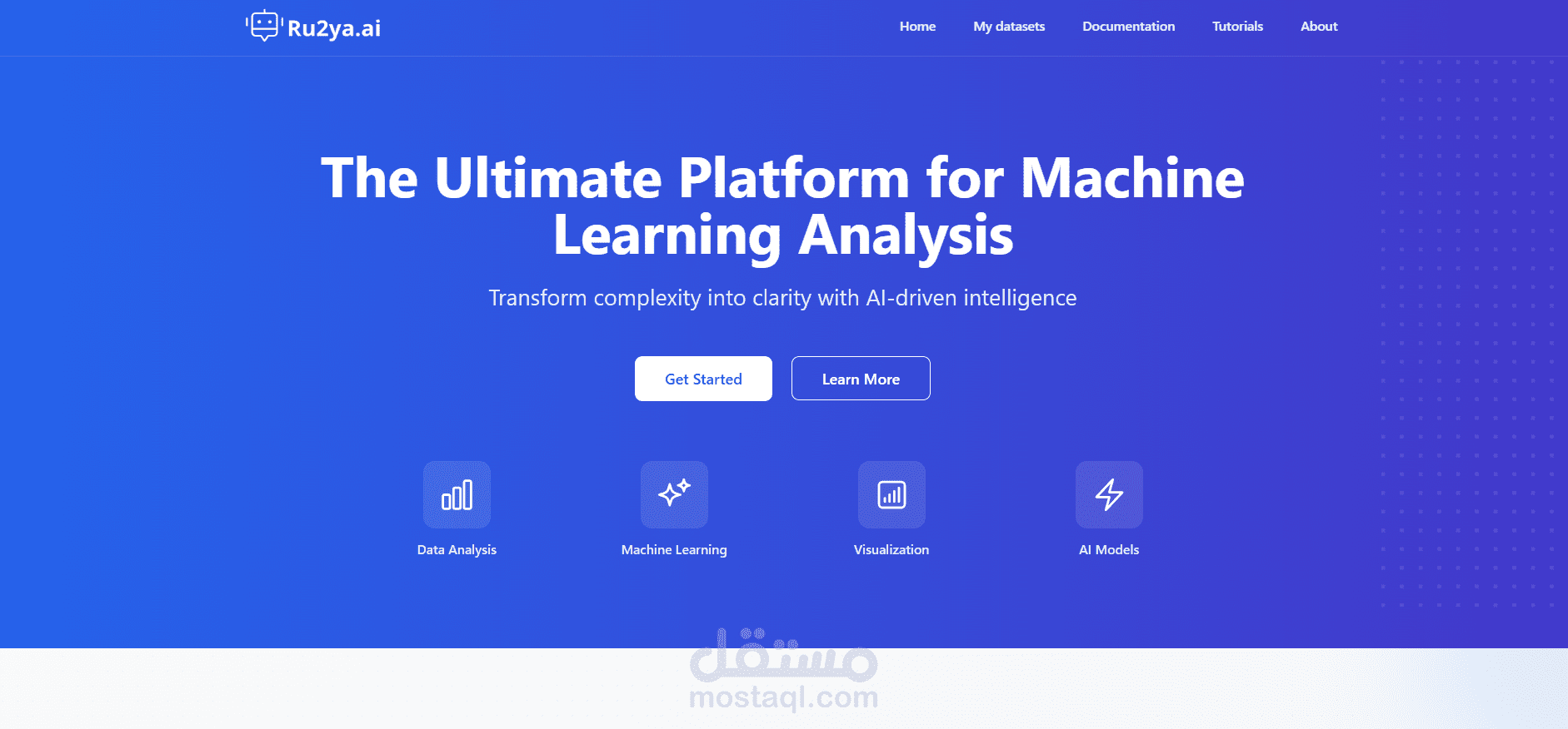 ru2ya.ai منصة تفاعلية لتعلّم مهارات Machine Learning والخوارزميات الأساسية بطريقة بسيطة