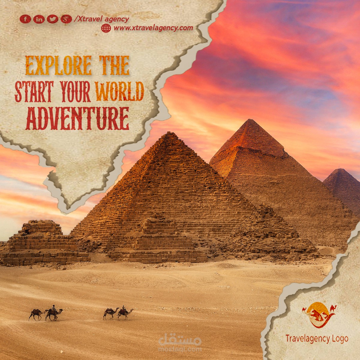 تصميم منشور سوشيال ميديا لوكالة سفر و سياحة | travel agency