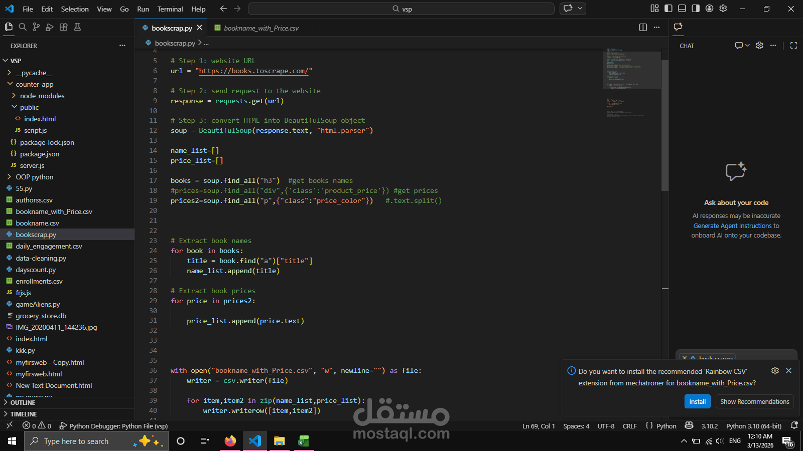 web scraping