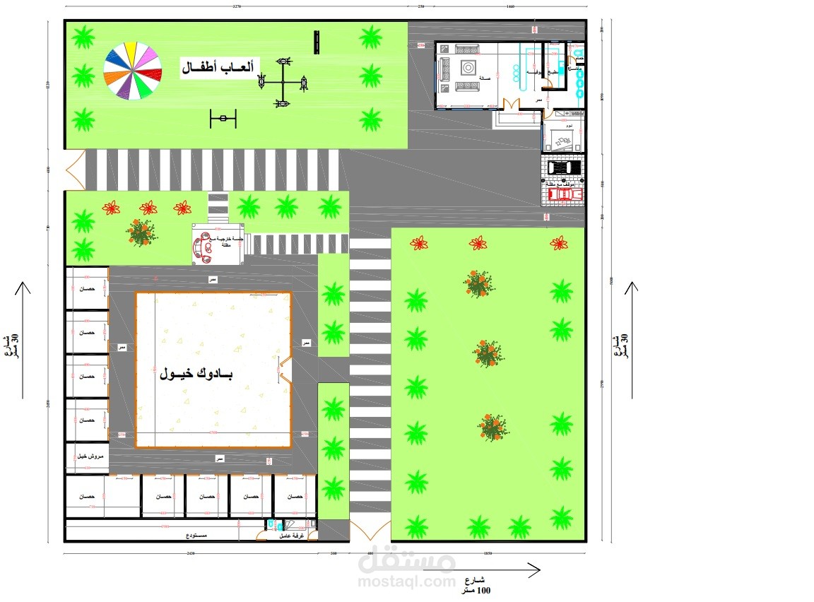 تصميم بادوك خيول