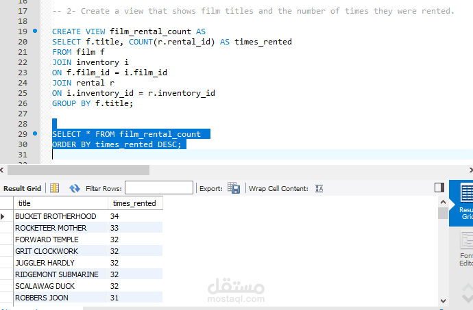SQL Project: Optimizing Data Access with Procedures and Views