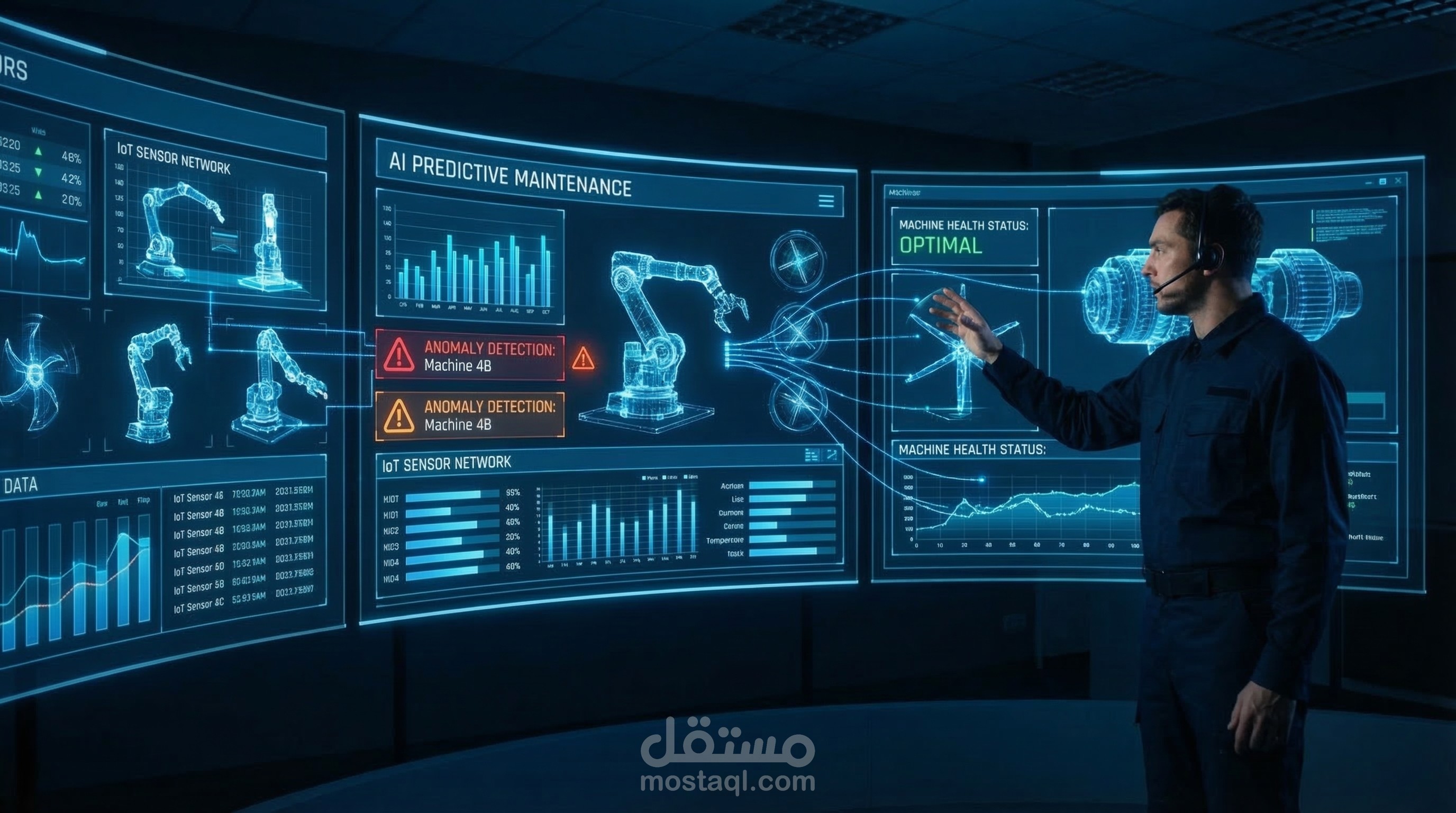 نظام الصيانة التنبؤية بالذكاء الاصطناعي | AI Predictive Maintenance Dashboard