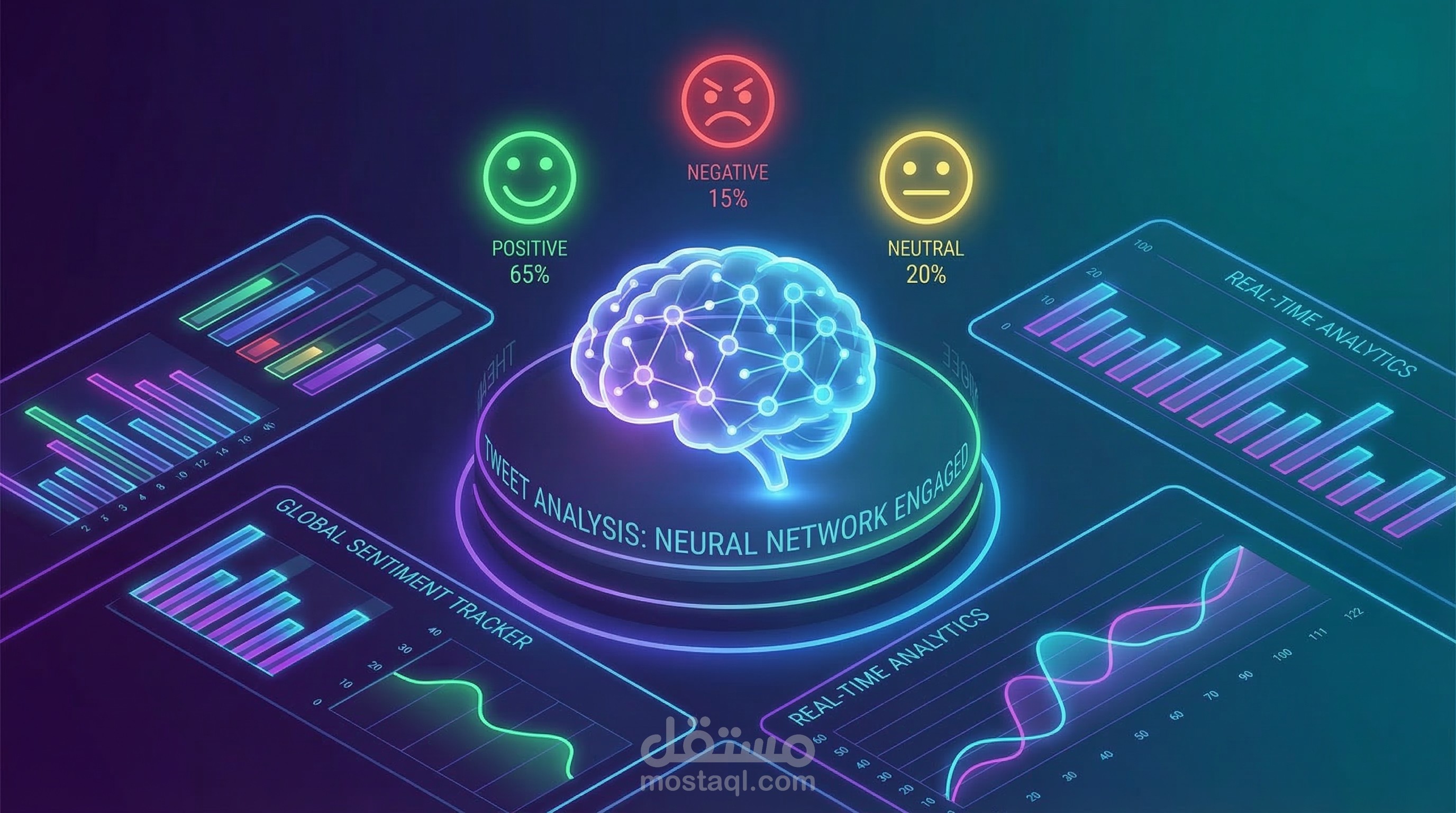 نظام ذكي لتحليل آراء الجمهور على تويتر باستخدام الذكاء الاصطناعي | Twitter Sentiment Analysis