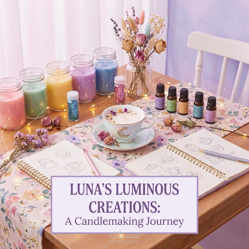 إشراقة "لونا": تجسيد الهوية البصرية لصناعة الشموع