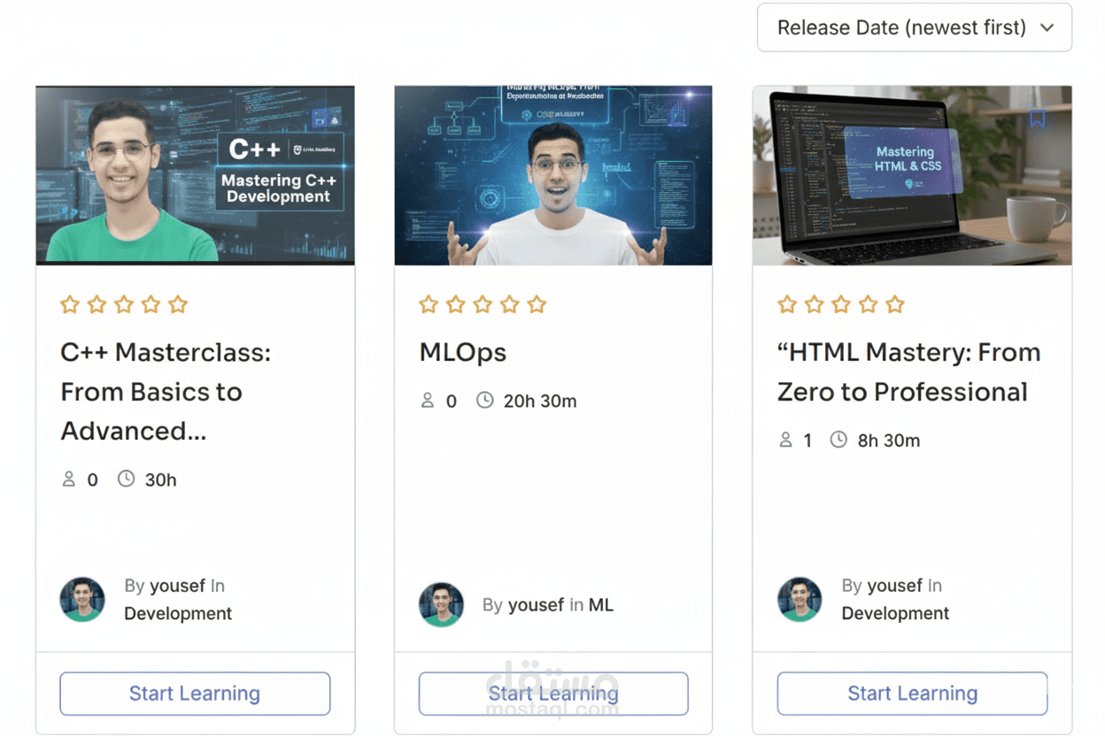 منصة تعليمية متكاملة لإدارة وبيع الدورات التدريبية