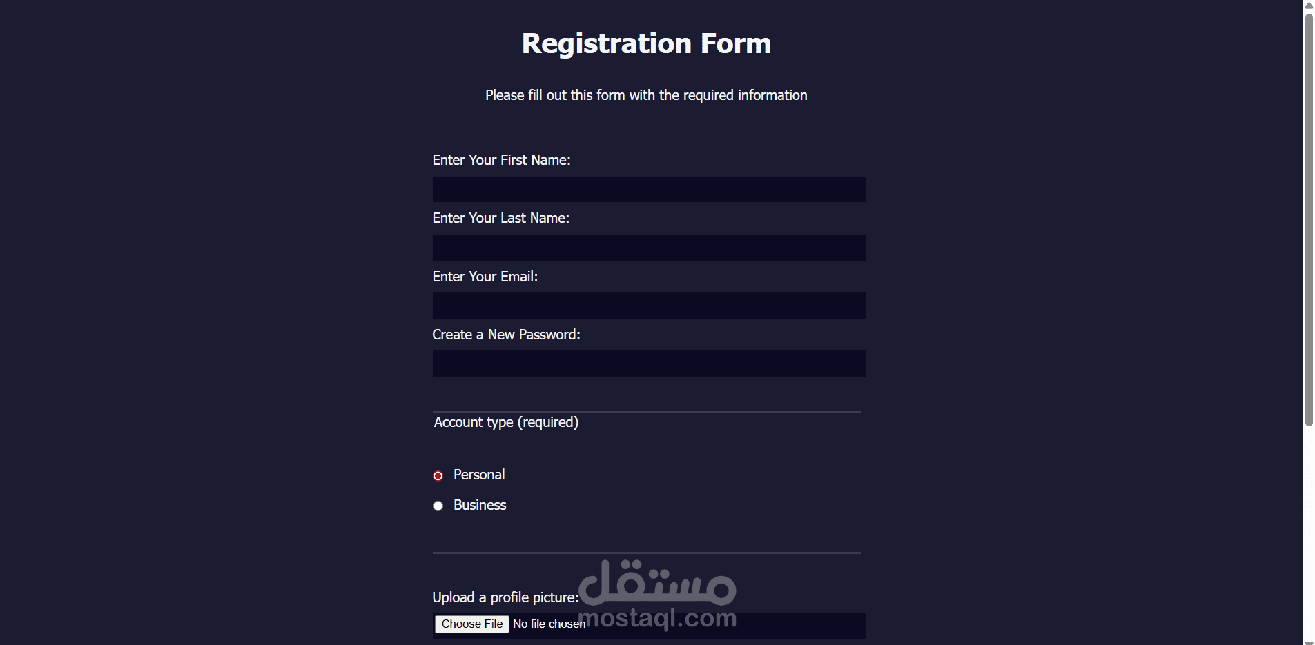 Registration Form