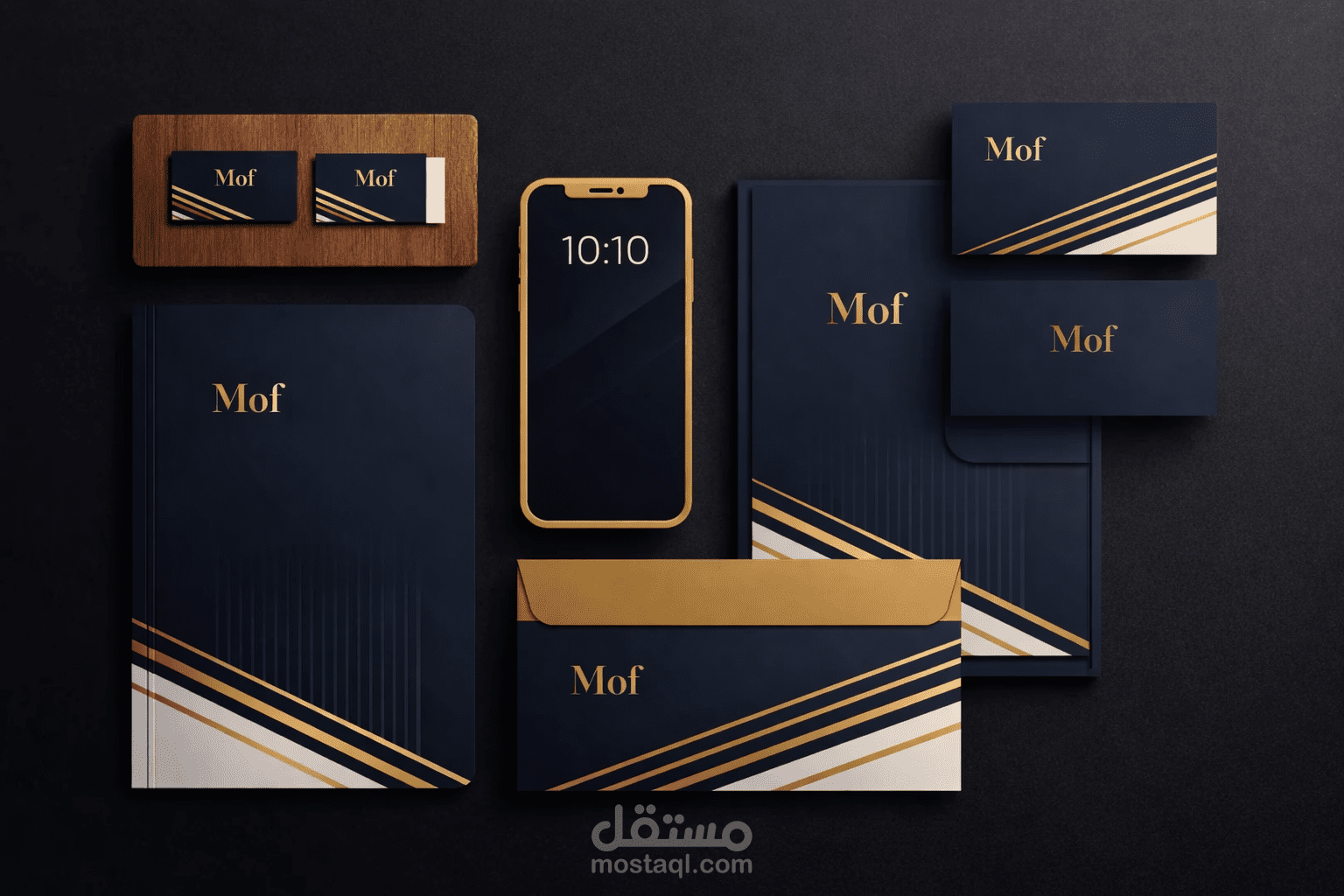 هوية بصرية متكاملة واحترافية لعلامة Mof