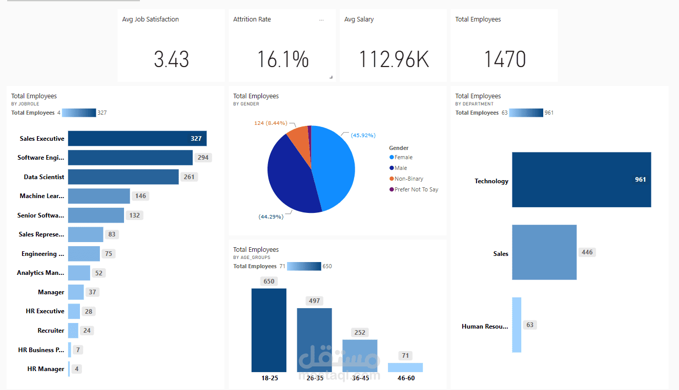 لوحة القوى العاملة والتركيبة السكانية (Workforce Overview)