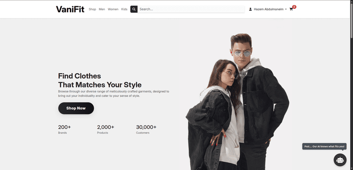 VaniFit – E-Commerce Web Application for Fashion Retail