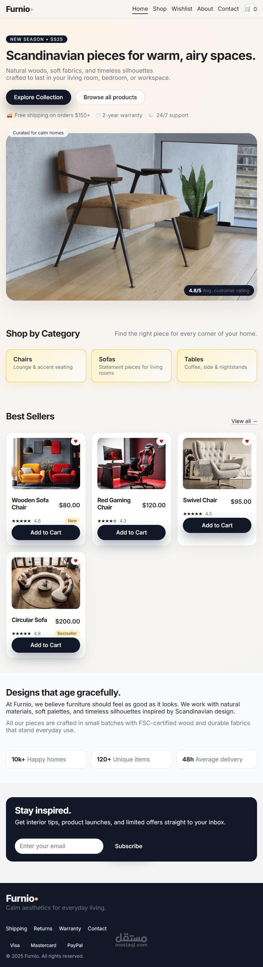 Furniture E-Commerce Website