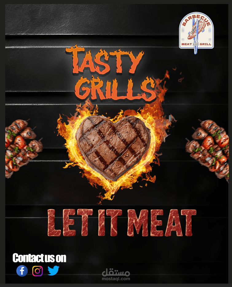 Social media Design for  Grill Restaurant