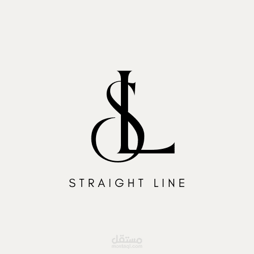 تصميم شعار (Monogram) لعلامة "Straight Line" التجارية