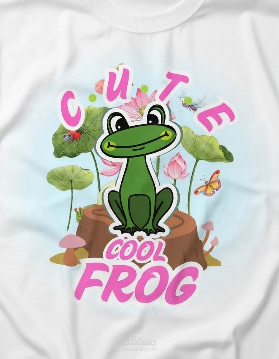 Cute Cool Frog Illustration