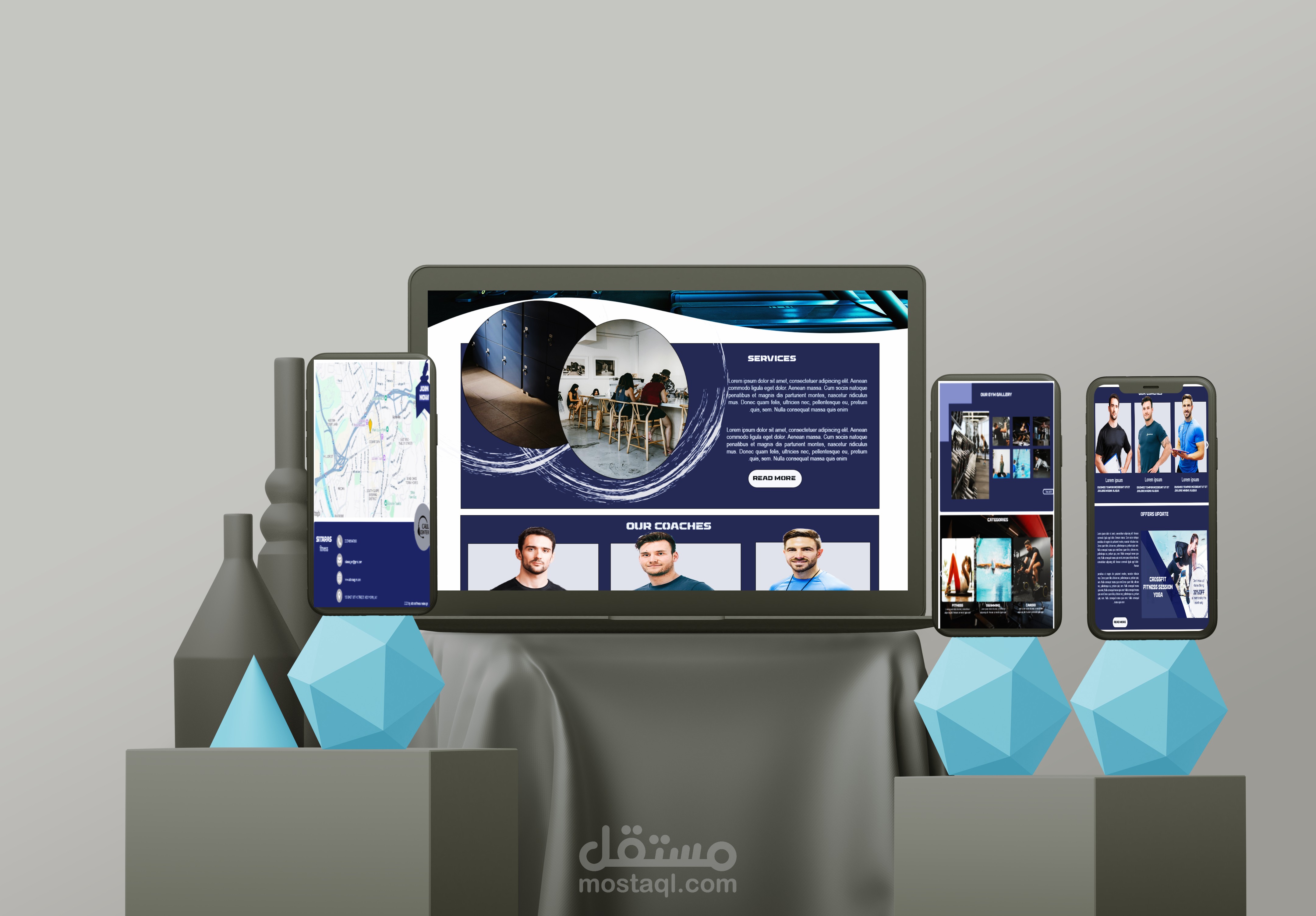 تصميم واجهة وتجربة مستخدم لصفحة هبوط (gym /fitness landing page)