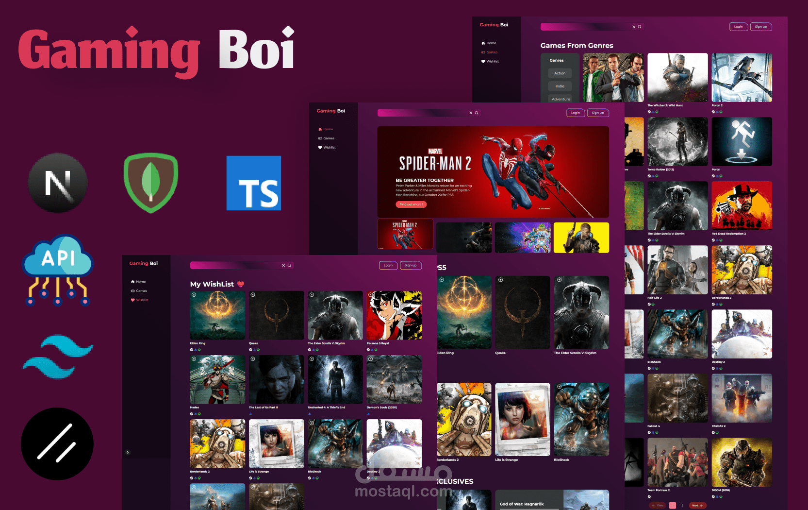 موقع عرض الالعاب (Gaming Boi)