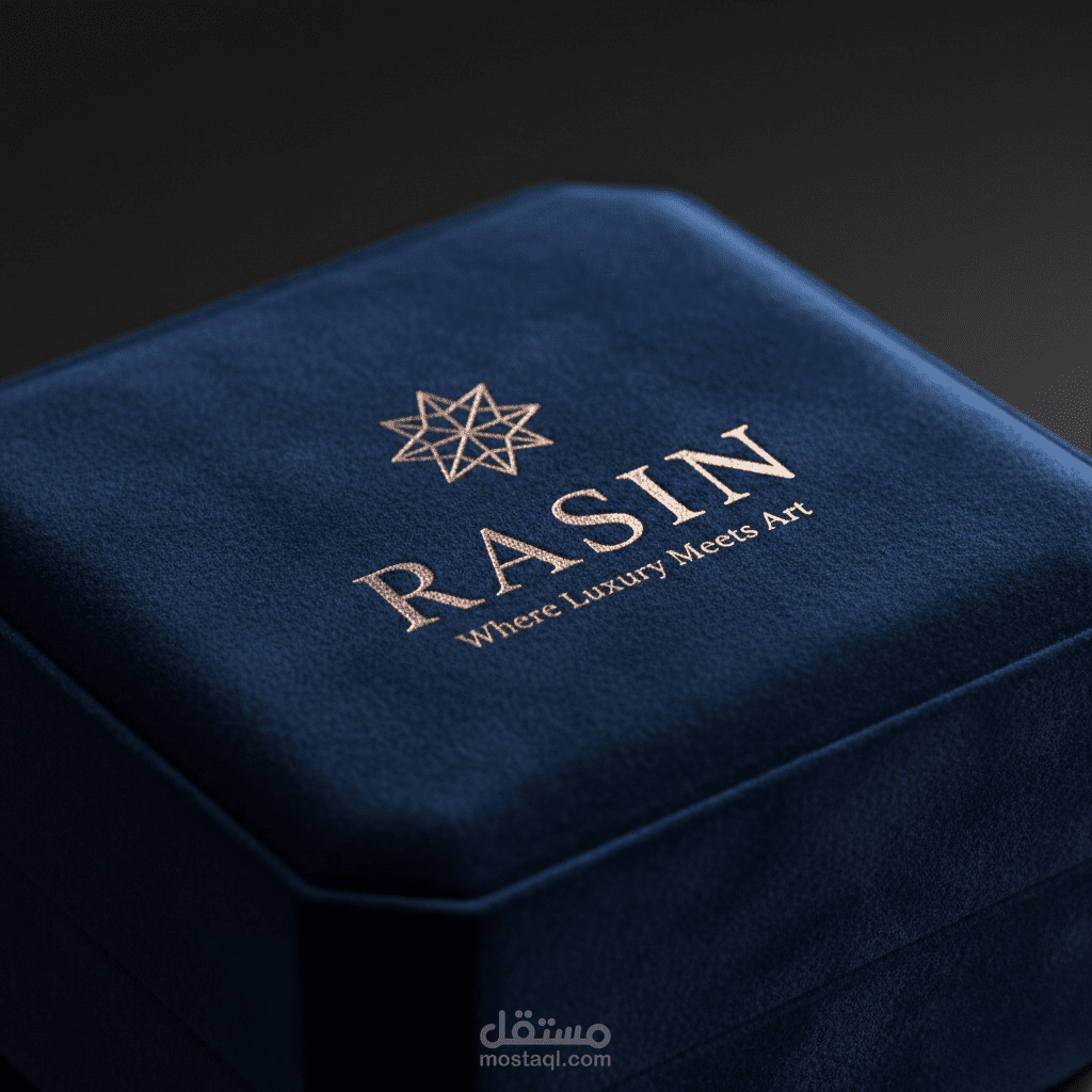 تصميم لوجو لمحل وجهرات RASIN