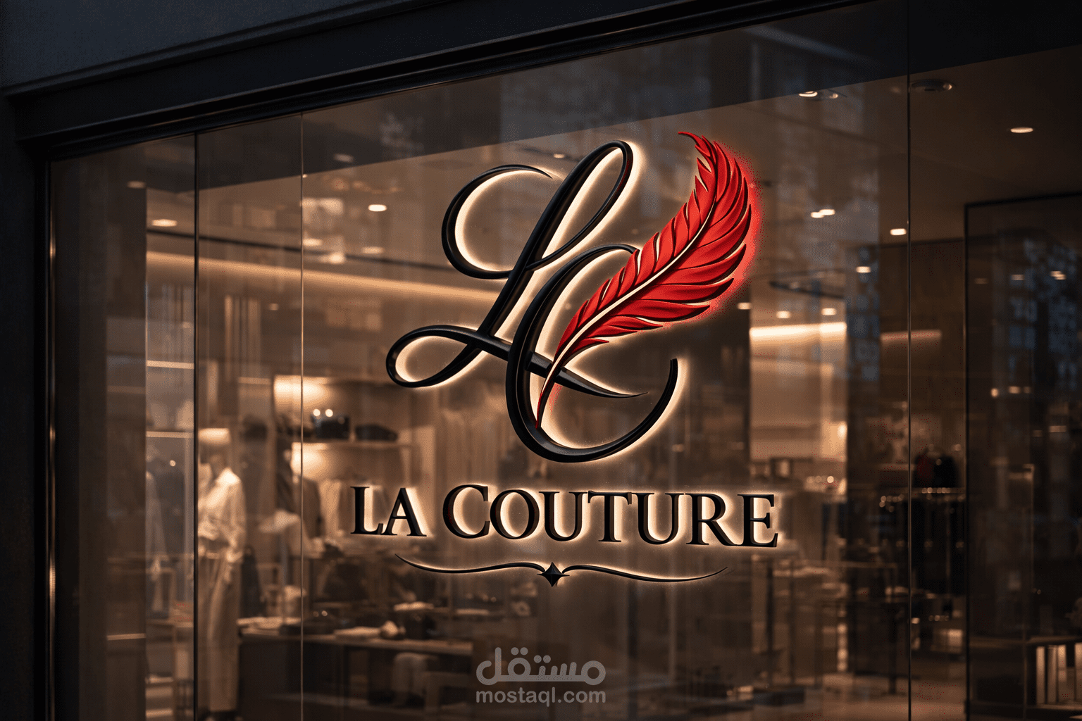 تصميم شعار فاخر لبراند La Couture للأزياء