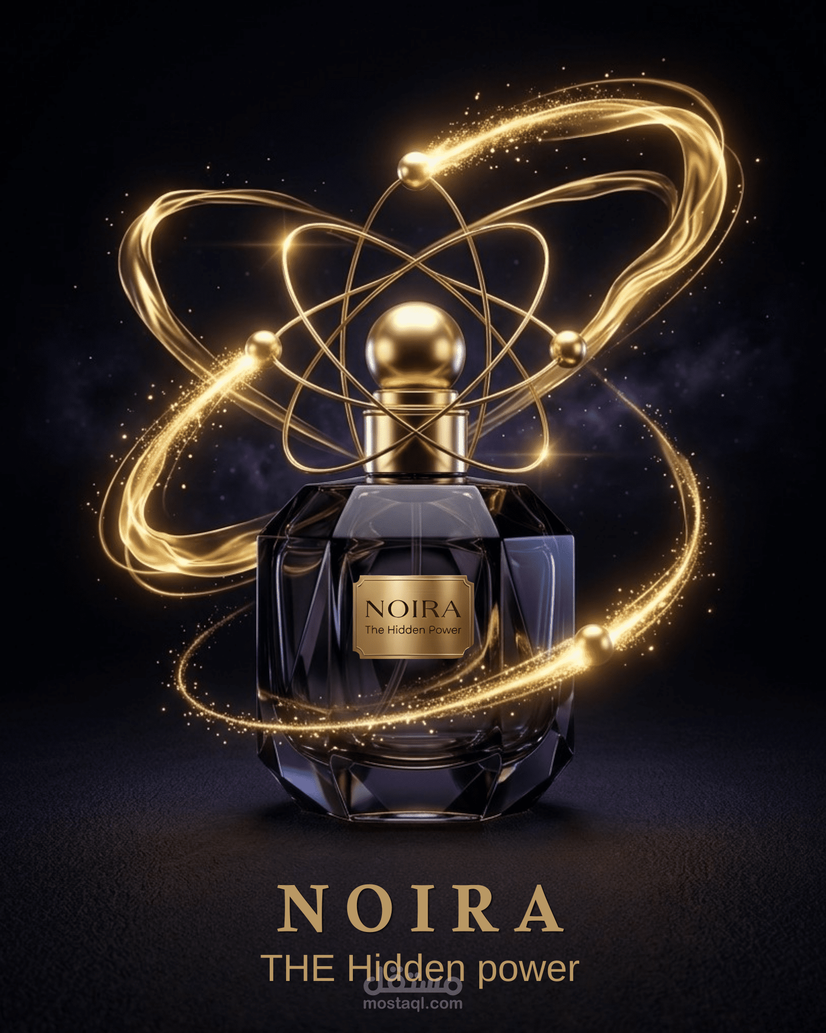 NOIRA – High-End Perfume Logo with Modern Luxury Identity