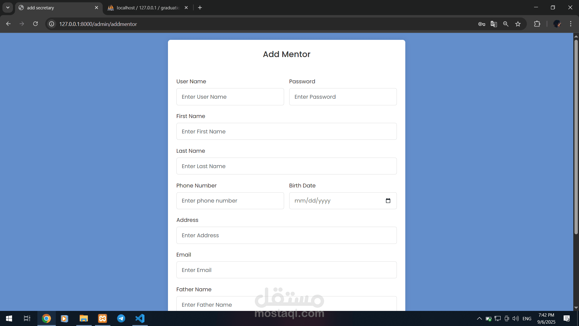 تطوير نظام إدارة مدرسة متكامل بلارافيل (Laravel)