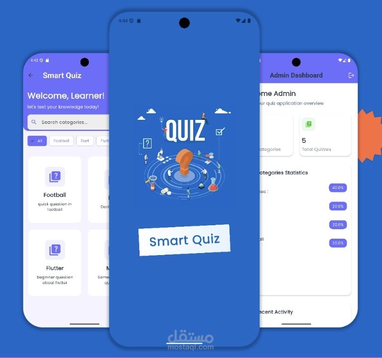 برنامج Samrt Quiz بيساعد المدرسين انهم يعملوا كويزات سريعه قبل الدروس او المحاضرات او ممكن اي شخص يتسلي ويعلي من المعرفة عنده