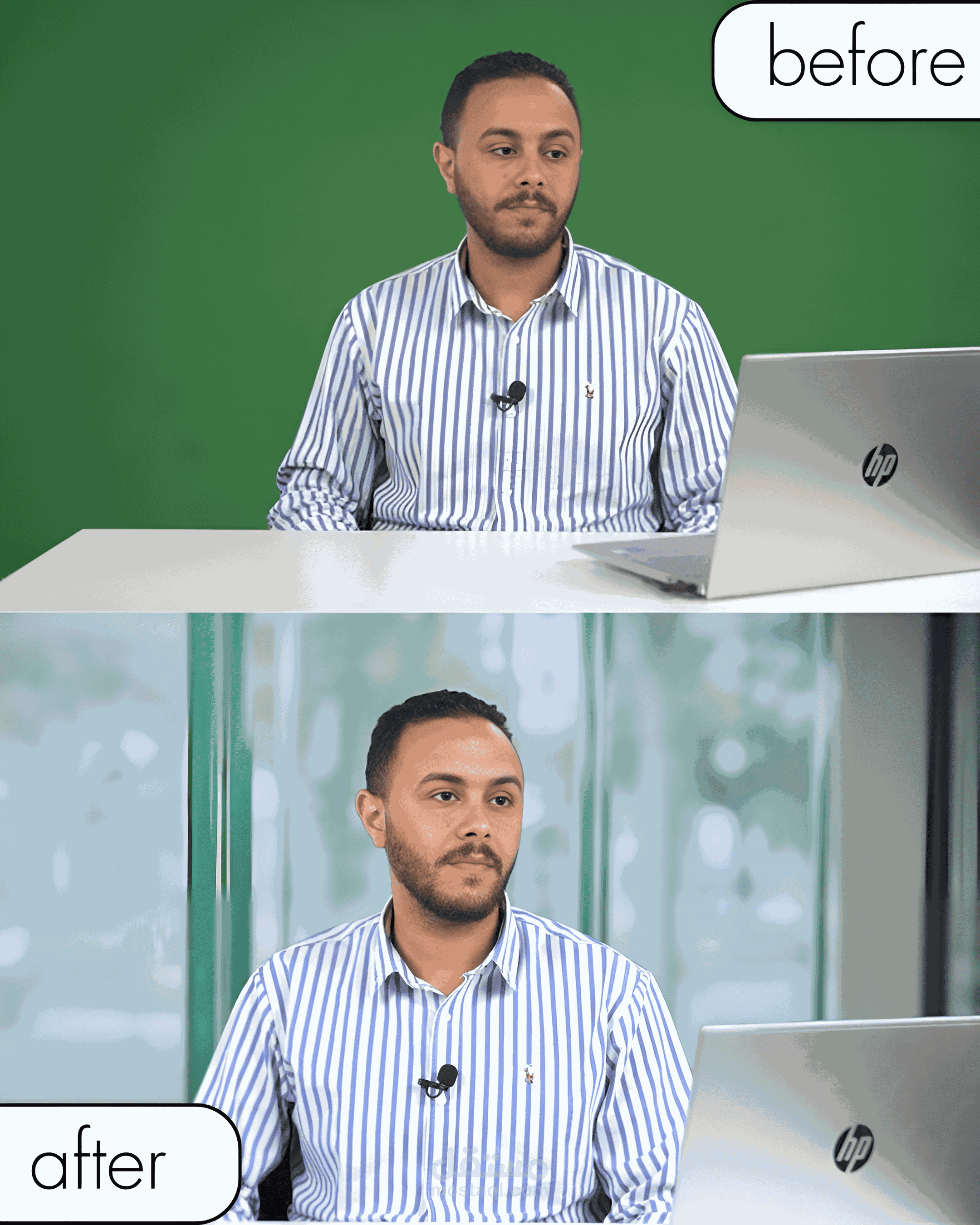 ازالة الخلفية الخضراء green screen removal