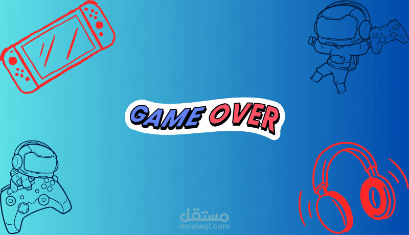 تصميم جرافيك عصري لمحتوى الألعاب والمنصات التفاعلية