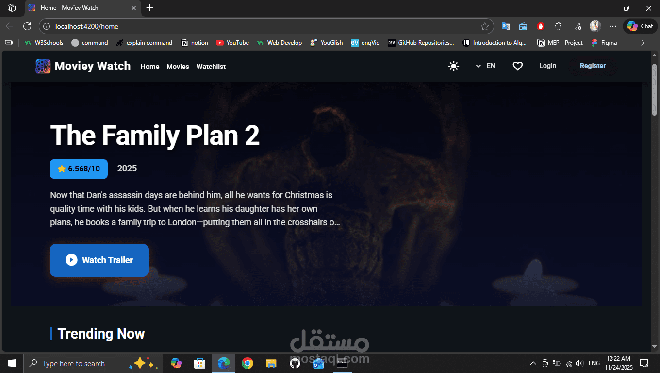 Movie App – A responsive Angular movie hub using TMDB & Firebase