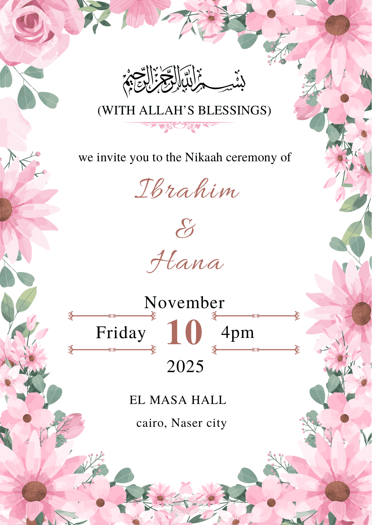 Wedding invitation