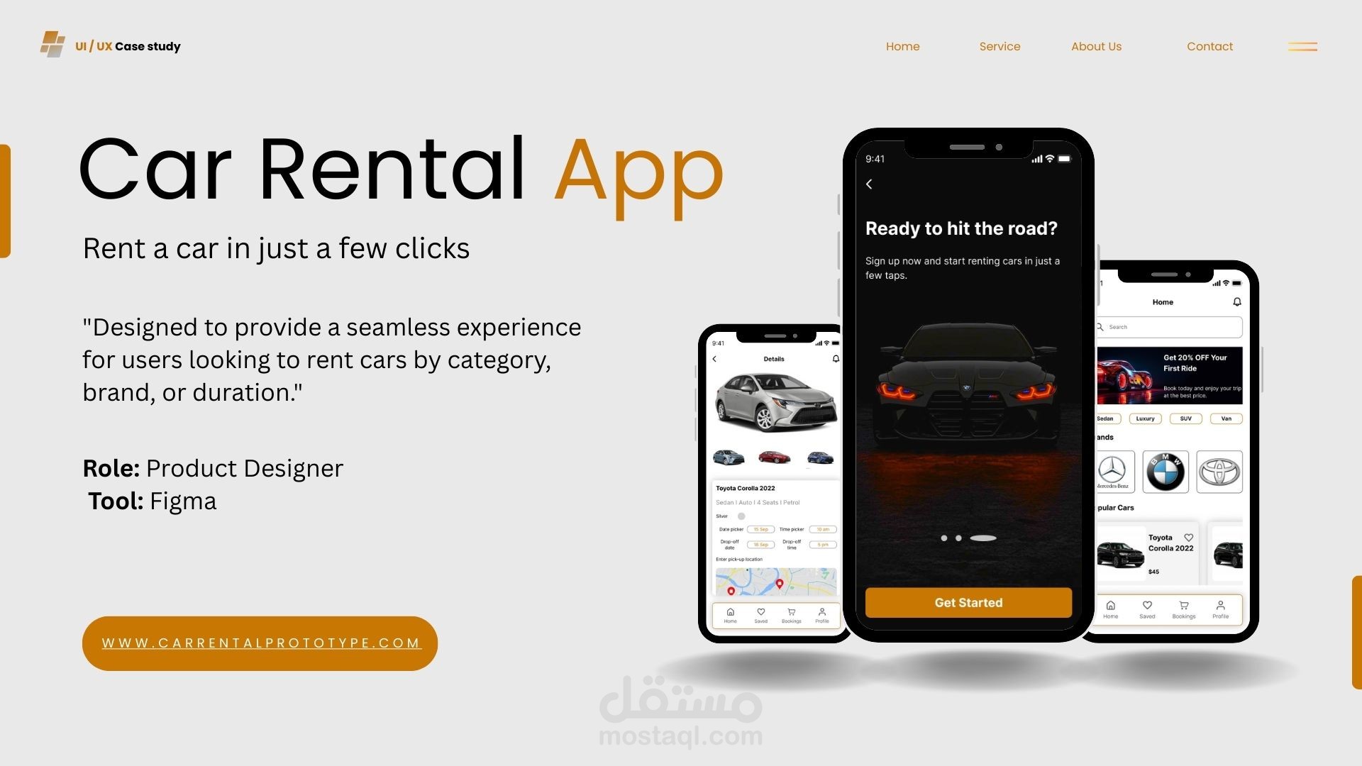 تطبيق لتأجير السيارات Car Rental App