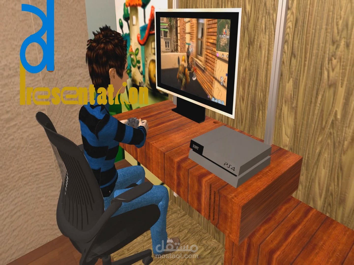 فيديو 3D توعية عن ادمان البلايستيشن