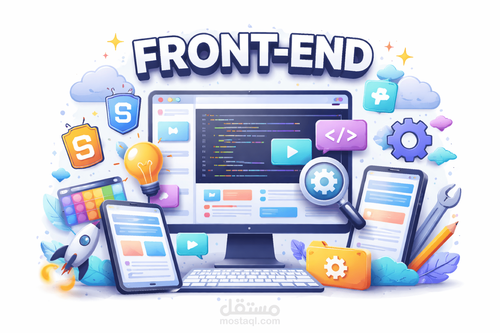 تصميم صفحات هبوط بشكل جذاب واحترافى باستخدام HTML CSS Bootstrap Java Script