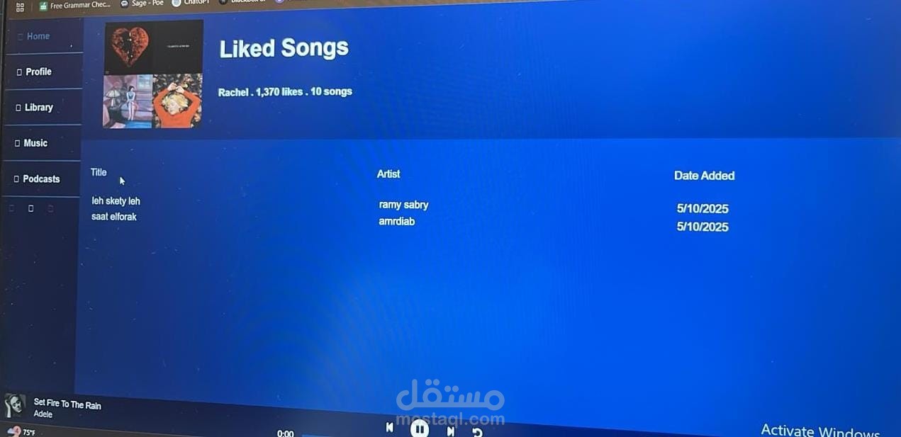 Music & Podcasts Streaming Web Application