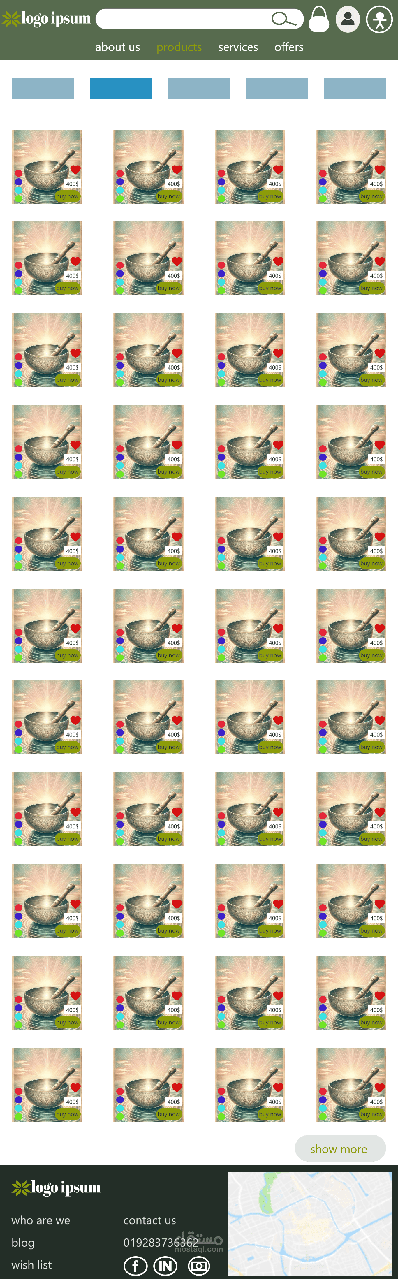 موقع لمنتجات معادة التدوير