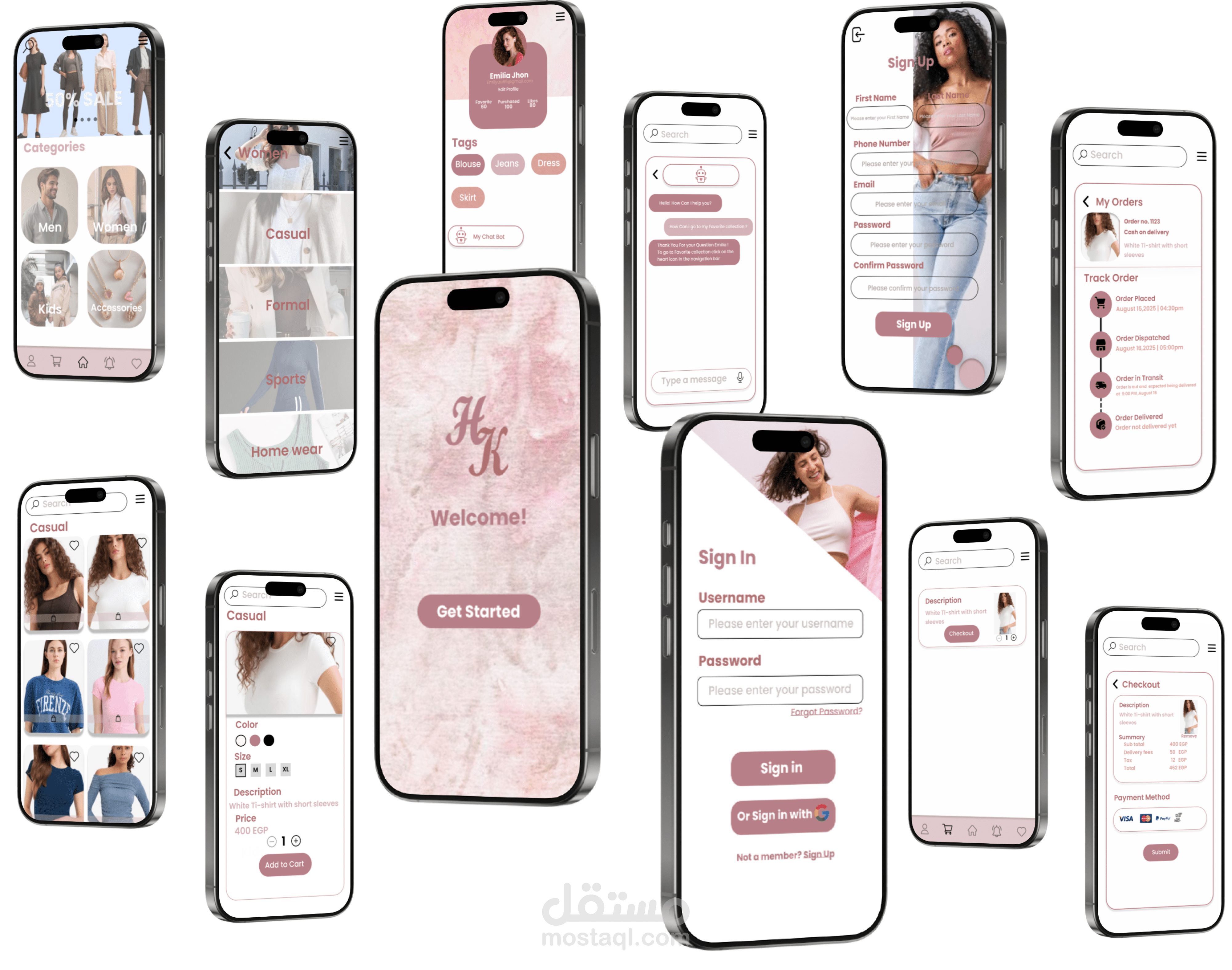 تصميم تطبيق ملابس
