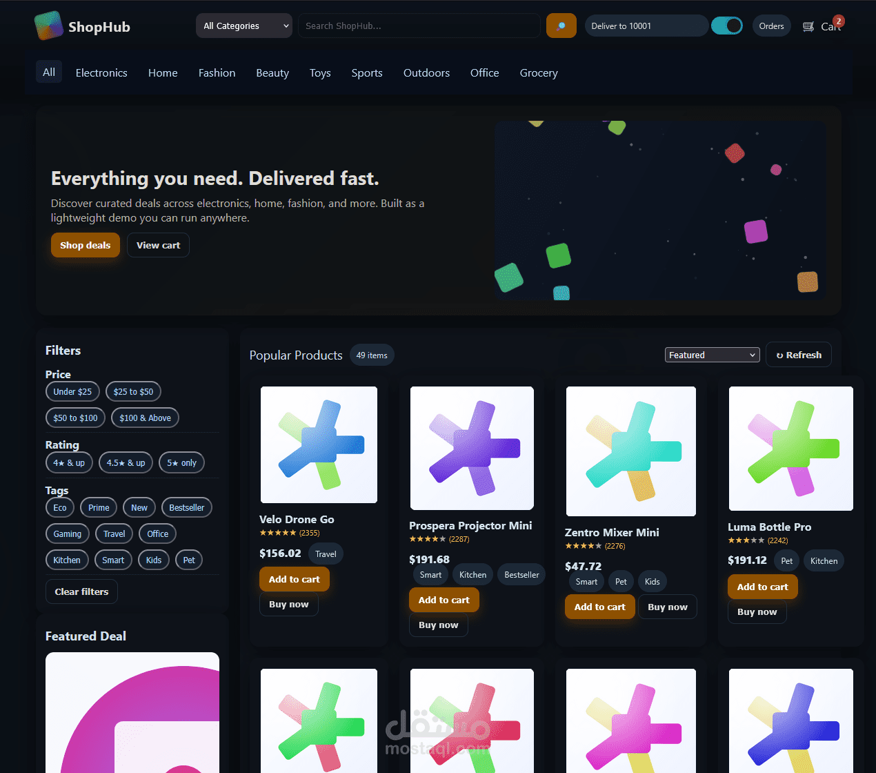 E-Commerce Frontend Website